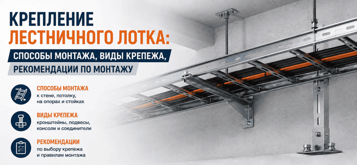 Крепление лестничного лотка